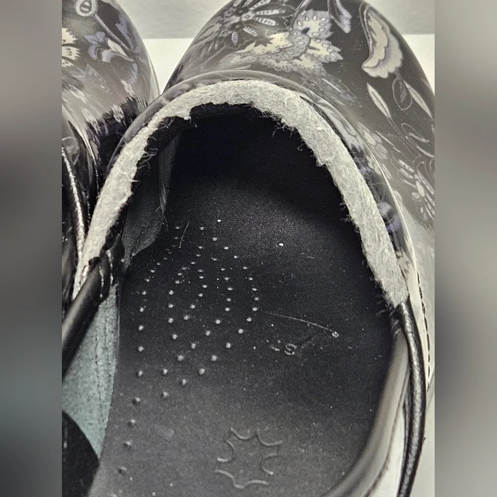 Dansko Women's Metallic Floral Print Slip-On Shoes, Sz 37, US Sz 6.5-7 - Picture 10 of 12